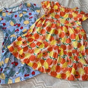 ❤️5 For $20❤️
 Fruit Print Kid Dresses.Wonder Nation XS Cat & Jack Size 3❤️